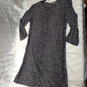 Gap cheetah print long sleeve dress